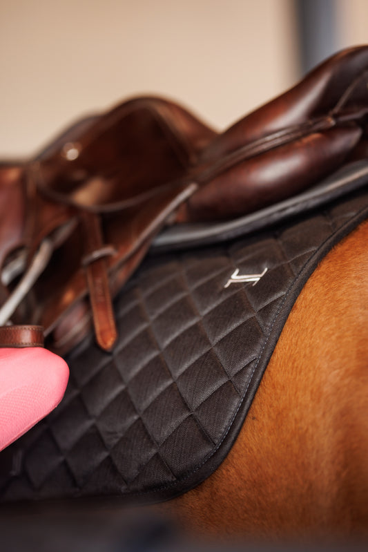 Basics Equestrian Saddle Pad Charcoal Sparkle