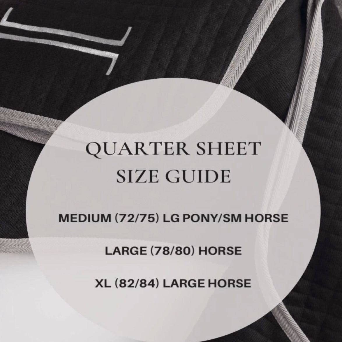 Basics Equestrian Keyhole Quarter Sheet Black